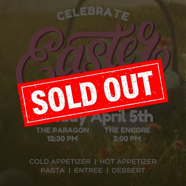 🌸🐣 Easter at Russo’s is officially SOLD OUT! 🐣🌸

W